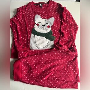 Red Polka Dot Dog Pajama Set